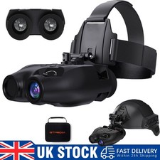 Head Mounted Night Vision Goggles 5X Digital Zoom Binoculars IR Infrared Hunting