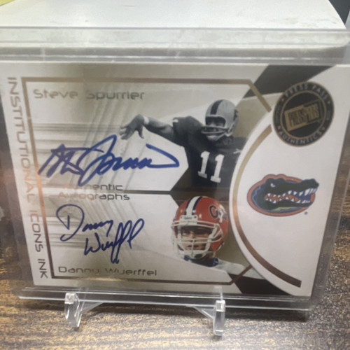 Steve Spurrier Autographed Signed Florida Gators 2008 Press Pass Legends Dual Danny Wuerffel #II-SSDW / 