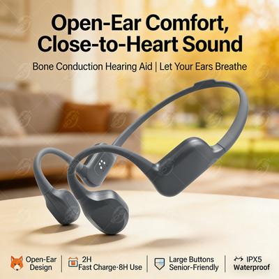 Bone conduction hearing aid Waterproof Rechargeable Long battery for Old People