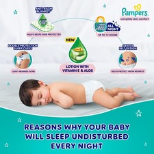 Pampers Baby Pants Medium 152 Count Anti Rash Lotion Leak Guard Night Comfort
