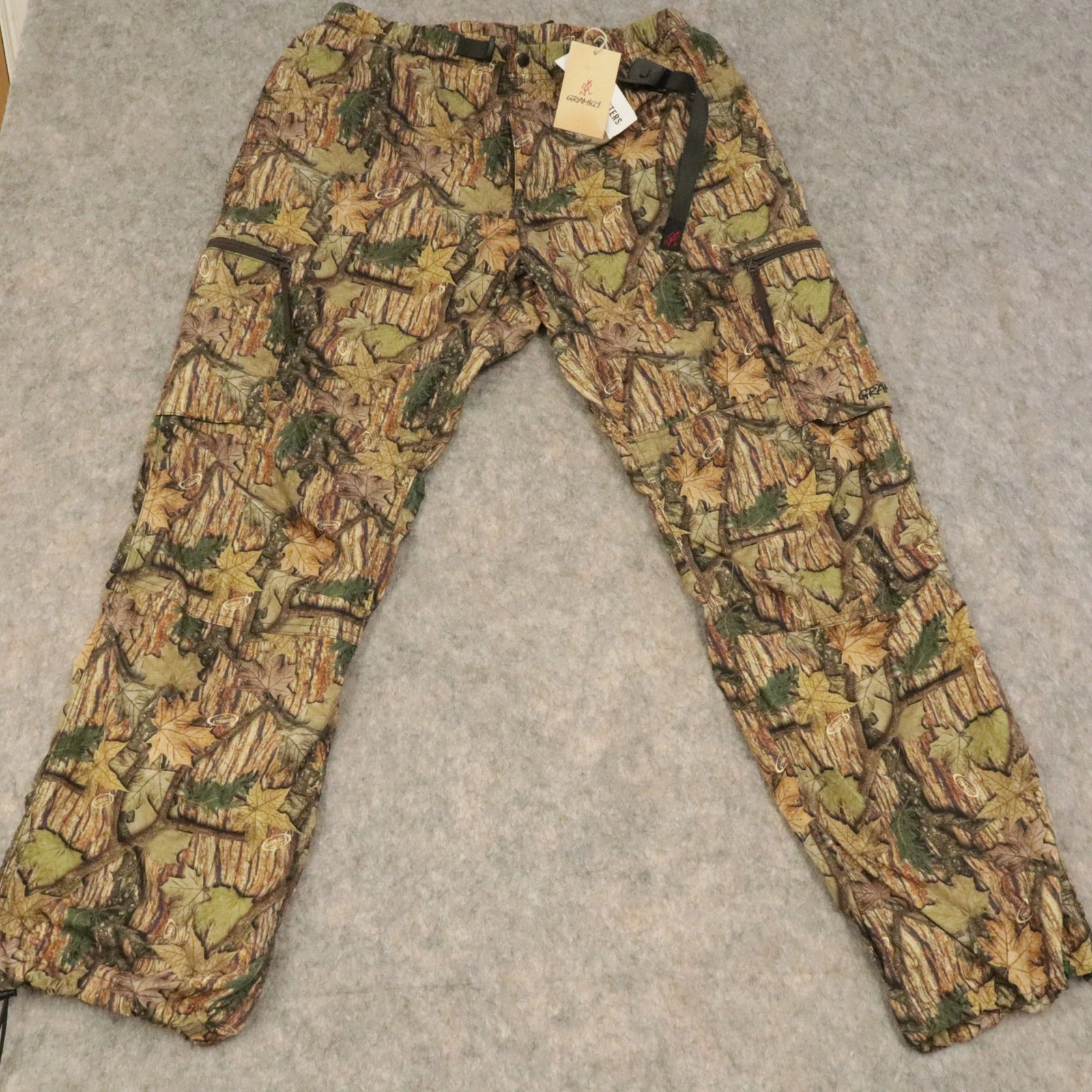 G3FM-P034 Gramicci Softshell EQT Cargo Pants Leaf Camo Mens L Tactical Hiking