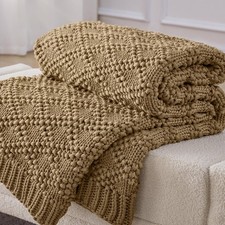 Anysay Knitted Weighted Blanket for Adult, Chunky Knit Weighted Throw for Sle...