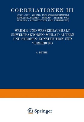 Leo Adler (u. a.) | Correlationen III. Wärme- und Wasserhaushalt. Umwelt-...