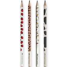 Faber-Castell Motif Triangular Graphite Pencils B Grade 4 Designs