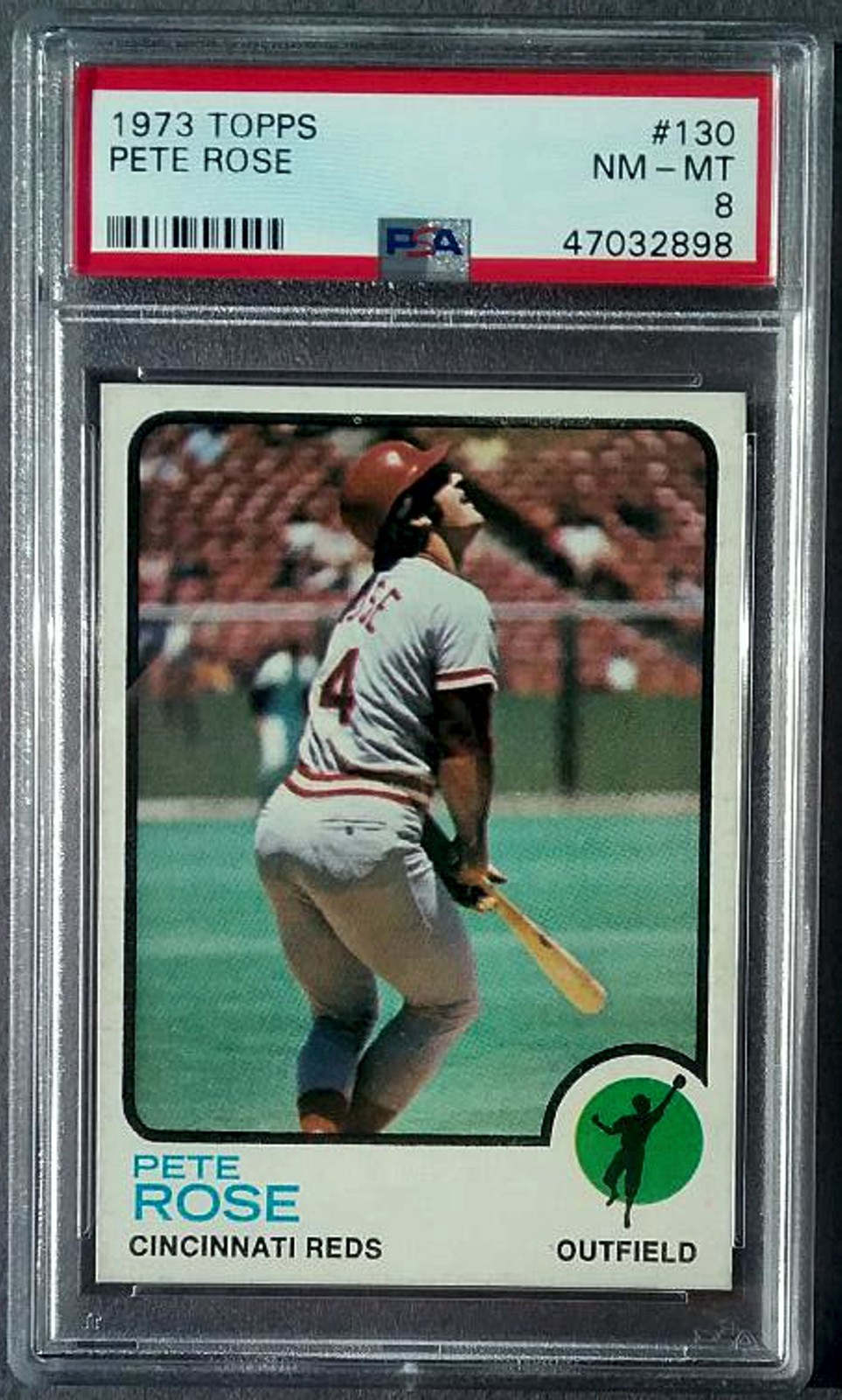 1973 Topps PETE ROSE #130 PSA 8 Cincinnati Reds MLB Icon - Beautiful! Centered!