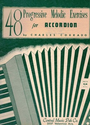 48 PROGRESSIVE MELODIC EXERCISES FOR ACCORDION - ACCORDION MUSIC BOOK NOS