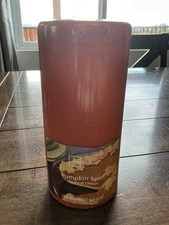 Mainstays Pumpkin Spice Pillar Candle New Unopened 2.5" wide 6" tall