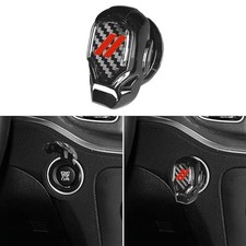 YOSRTER Push Start Button Cover fit for Dodge Challenger Charger Red Trim