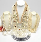 VINTAGE TO NOW FAUX PEARL BEAD NECKLACE LOT, FASHION/COSTUME JEWELRY LOT