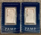 Two (2) 20 GRAM  .999 PAMP Suisse Fine Silver | LADY FORTUNA | Sequential #'s