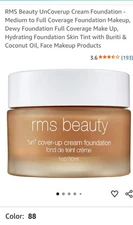 RMS Beauty UnCoverup Cream Foundation 88 Foundation