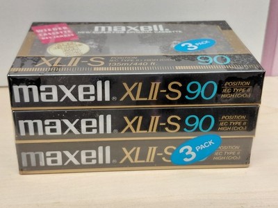 3er Pack NEU/OVP Maxell XL II-S 90 NOS sealed Kassette Cassette TYPE 2 IEC II