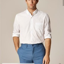 J Crew Secret Wash cotton poplin shirt Large White