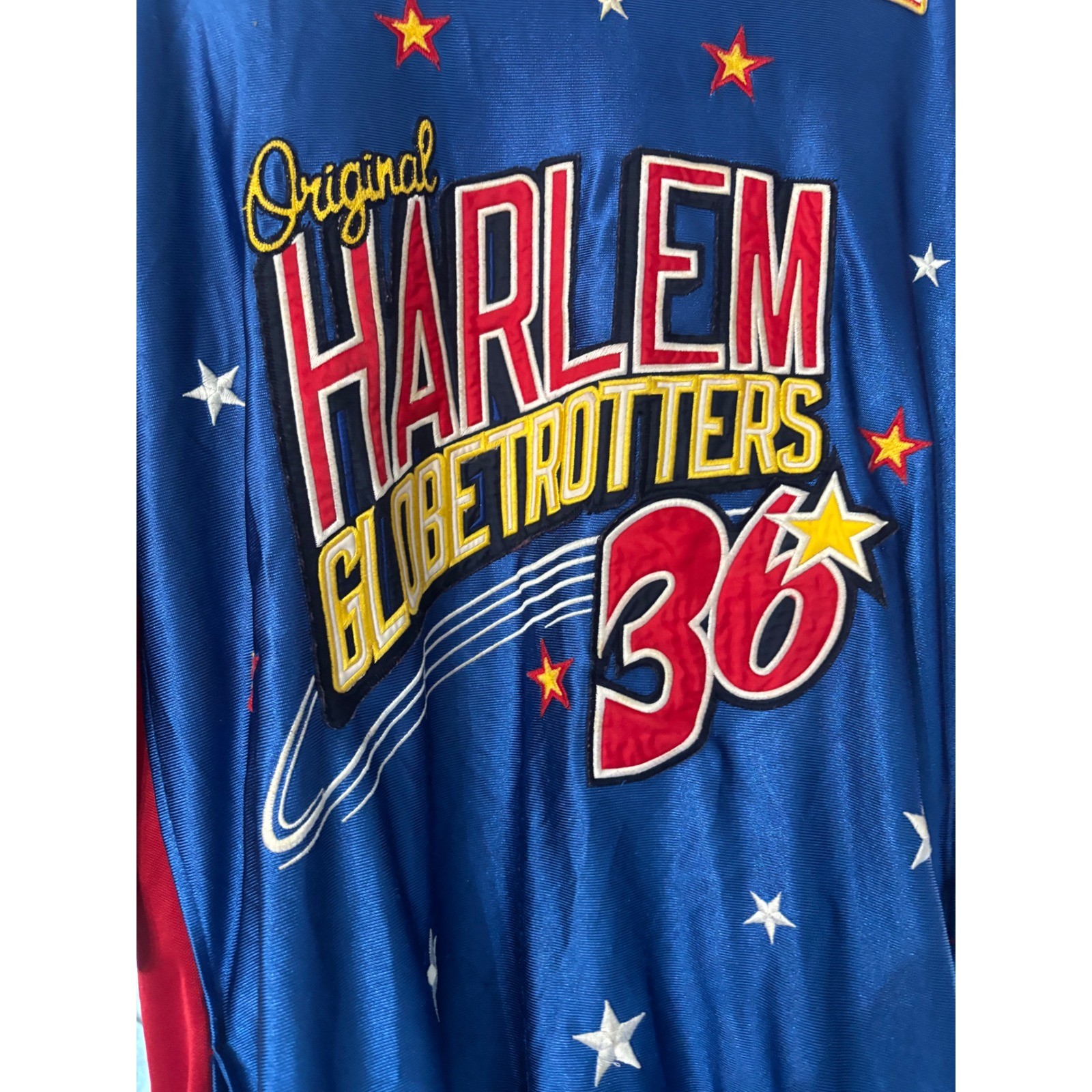 Flawed Gem! Platinum FUBU Harlem Globetrotters Meadowlark 36 Jersey XXL Vtg 1990 image 7