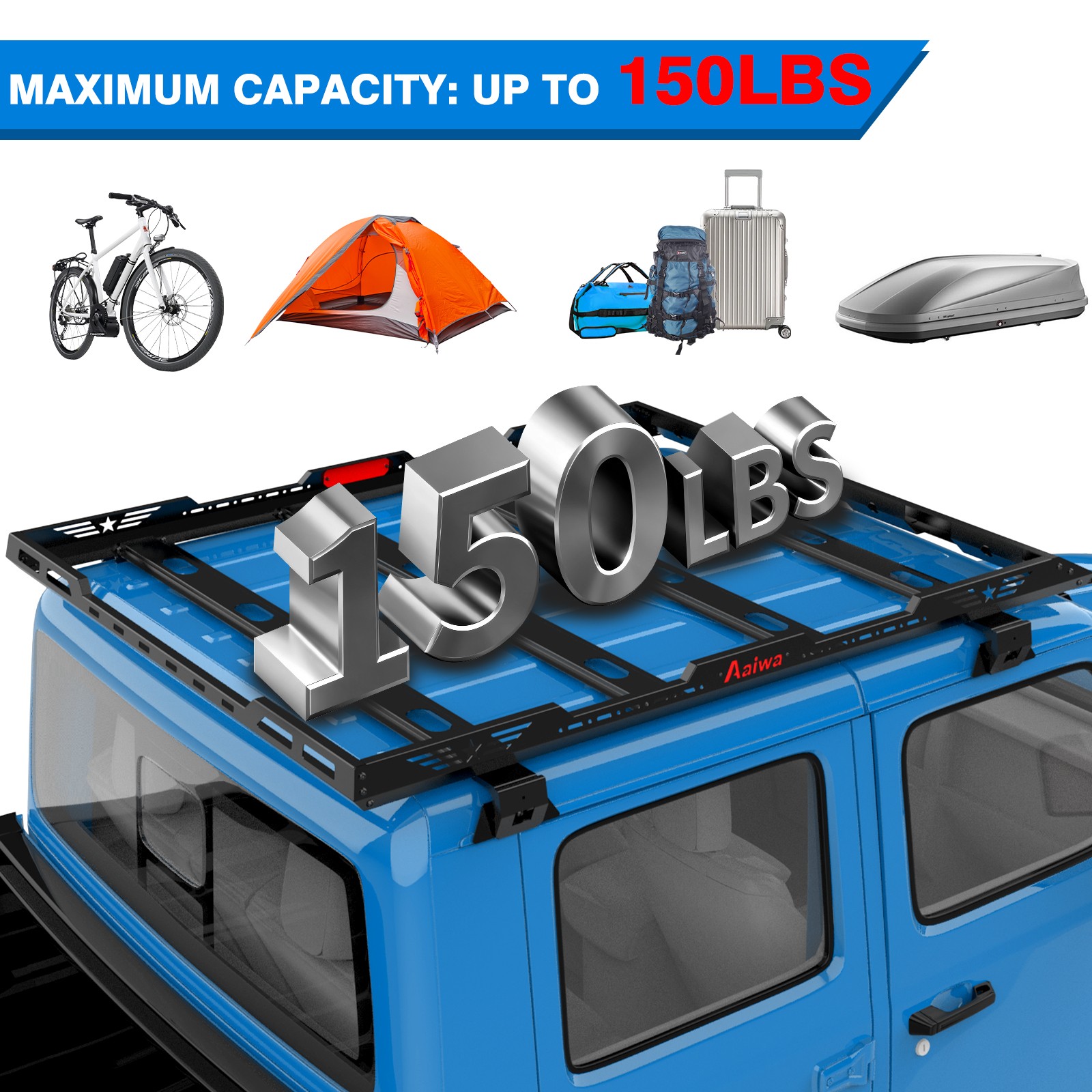 For 2019+ Jeep JL Gladiator JT Hardtop Roof Rack Basket Cargo Luggage Carrier