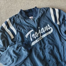 Vintage Trojans Jacket A-game Johnny Macs USA Baseball Men's XL