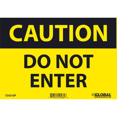 #ad Caution Do Not Enter Sign 7x10 Pressure Sensitive Vinyl $14.03