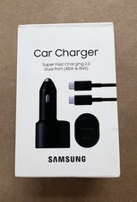 Official Samsung 45W 2 Ports Super Fast Charging Dual Car Charger w/ Cable
