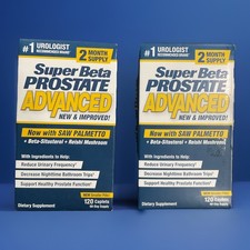  2 Super Beta Prostate Advanced Male Supplement 120 ea exp 02/2028