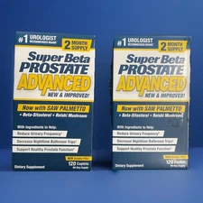 (2)~Super Beta Prostate Advanced Male Supplement  120 ea exp 02/2028