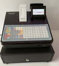 Sharp XE-A217B Electronic Cash Register Till Display Black - Instructions No Key