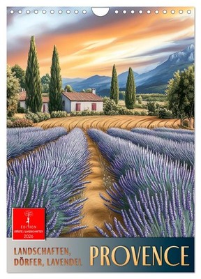 Provence - Landschaften, Dörfer, Lavendel (Wandkalender 2026 DIN A4 hoch), CALVE