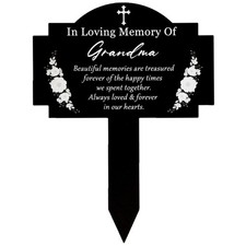 Cemetery Grave Marker Stakes Waterproof Memorial Plaque for Outdoor Use