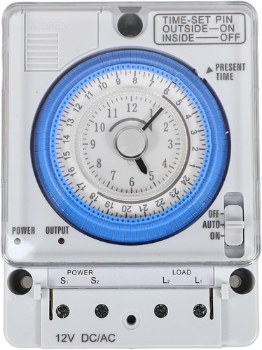 Precise Timer Mechanical Time Control Switch, 12V AC/DC Programmable ...