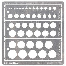 Tamiya 74150 Circle Stencil PE 3 1-12.5 mm, Craft Tools, Model Making Accessor