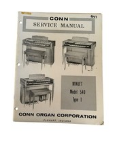 Conn Organ Minuet 540 Type 1 Service Repair Shop Manual Schematics