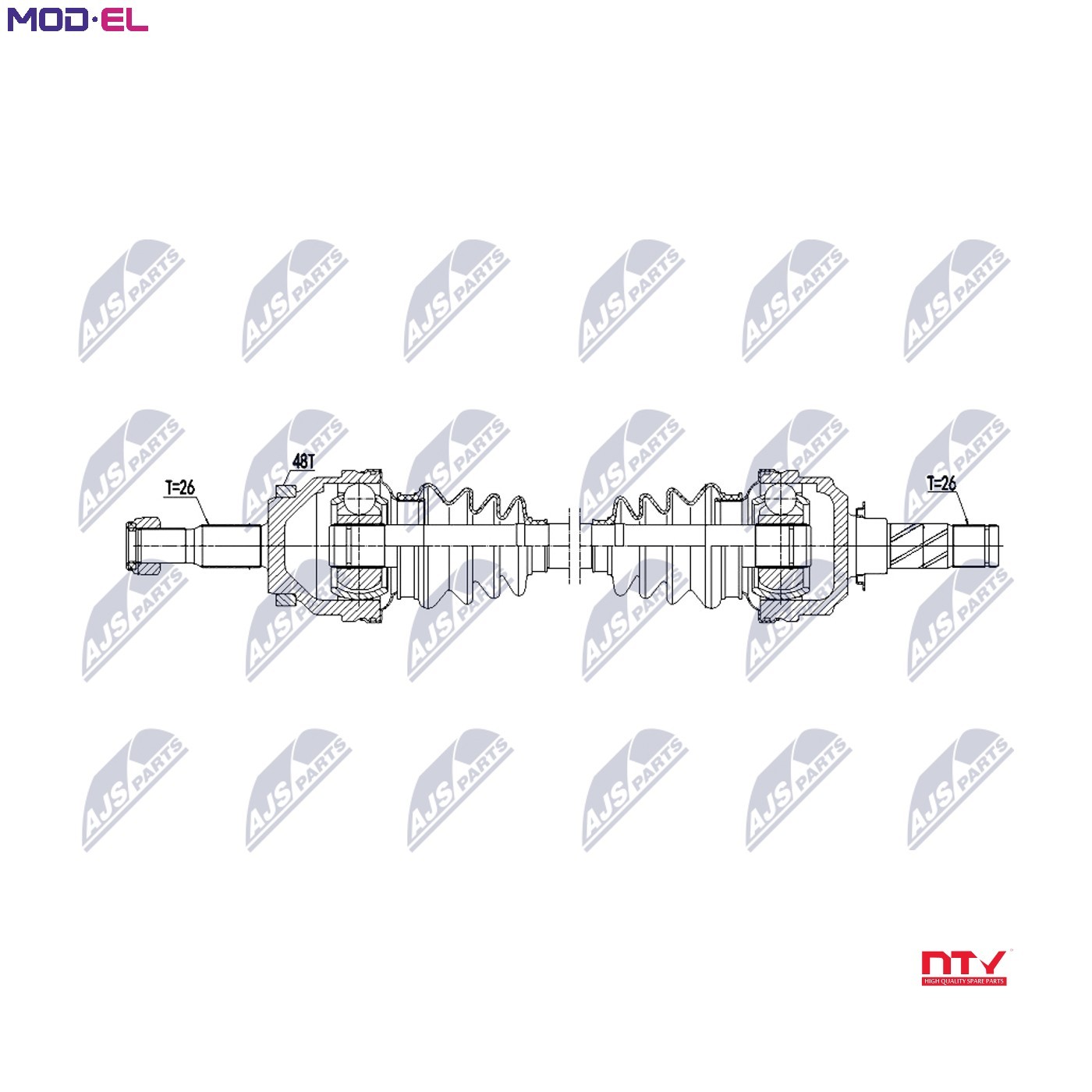 DRIVE SHAFT NPW-VV-173 FOR VOLVO B 5204 T3 2.0L B5254T/5244T2 2.4L 5cyl V70 I - Image 4