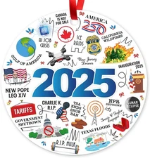 2025 Christmas Ornaments, Christmas Ornaments 2025, Year in Review Ornament, Dec