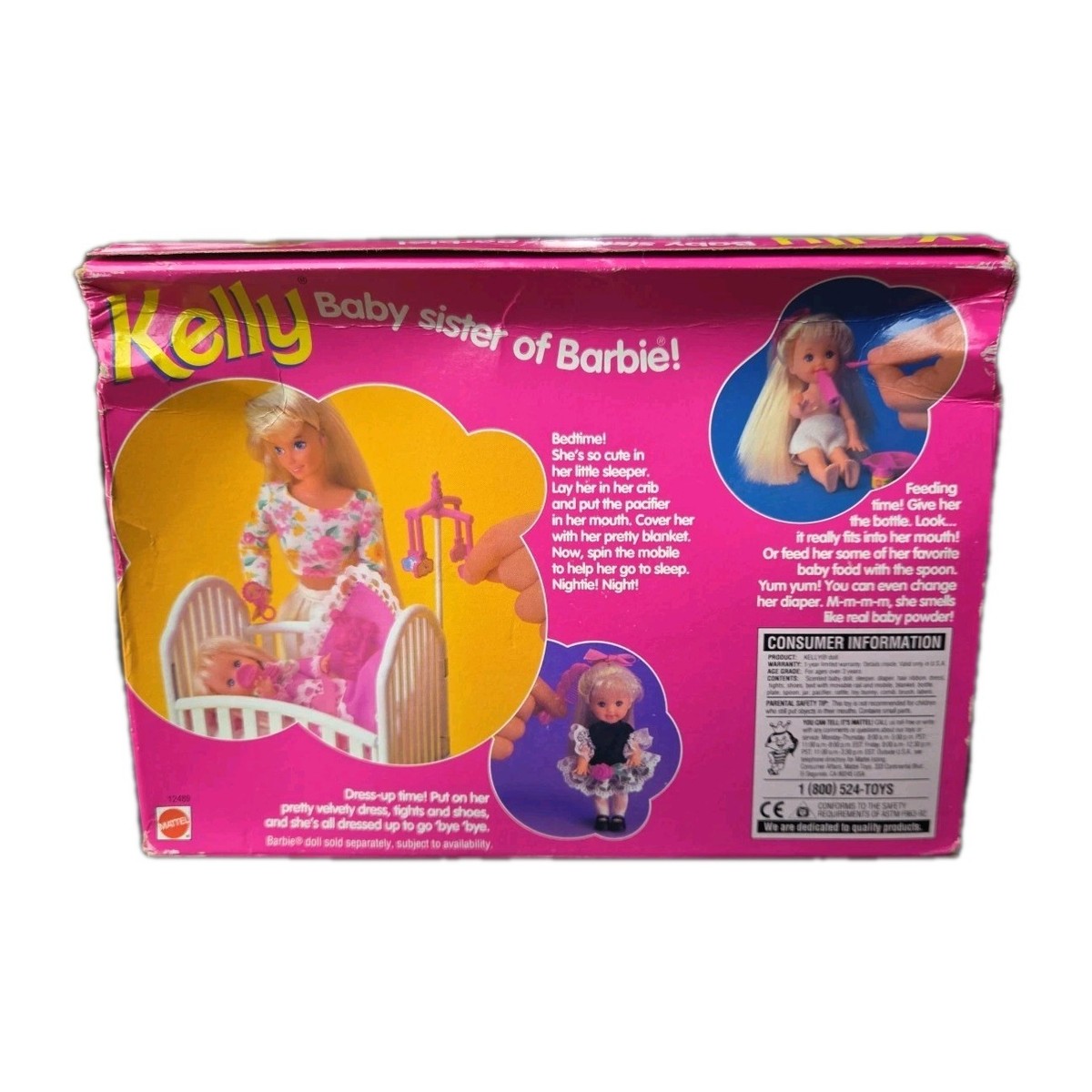 BARBIE - KELLY BABY SISTER OF BARBIE #12489 - Vtg 1994 Mattel MINT