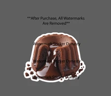 Lava Cake Sticker Waterproof Decal Food Dessert Chocolate Dinner Sugar Gift NEW