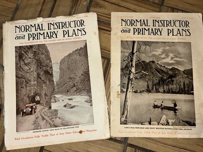 Vintage 1917 & 1918 Normal Instructor Primary Plans Magazine lot Cocacola Adv.