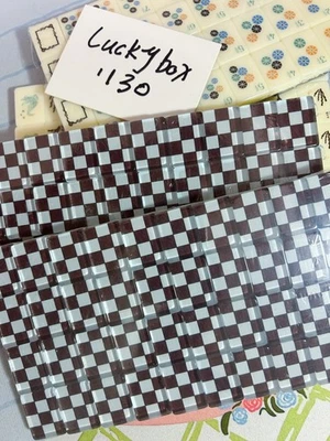 Amerikanisches Mahjong Spielset, 160 Steine braun kariert Mah Jong Spielsteine, + Aufbewahrungstasche - Bild 1 von 4