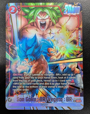 CGC10 PRISTINE金　孫悟空:BR／ベジータ:BR FB09-011 Son Goku : BR/Vegeta FB09-011 Alternate Art Dual Evolution Dragon