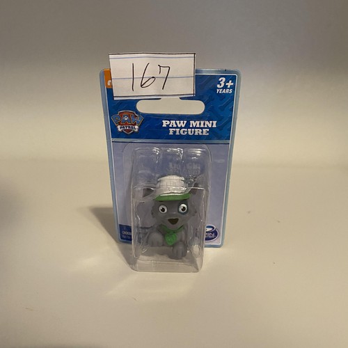 Paw Patrol Paw Mini Figure Rocky Gray Spin Master Collectible Toy Carded