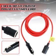 12ft Cigarette Lighter Extension Cord Cable DC Power Heavy Duty Socket Plug 12V
