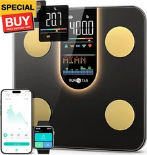 Scale for Body Weight, Smart Scale with 8-in-1 VA Display, High Precision Bathro