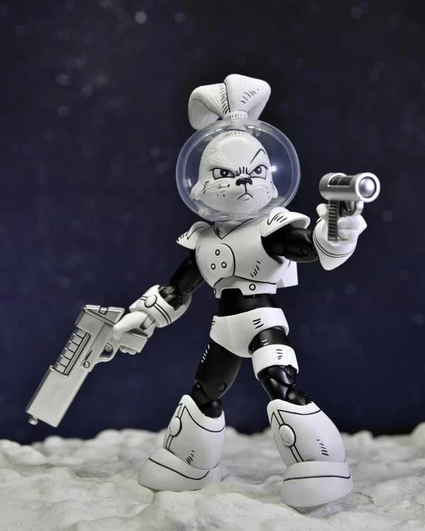 NECA Usagi Yojimbo 7” Scale Figures - Space Adventure  Black & White-IN STOCK!