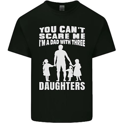 Dad With Three Daughters Funny Fathers Day Mens Cotton T-Shirt Tee Top - Picture 13 of 26