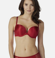Le Mystere Infinite Plunge Uw T-shirt Bra Ruby Red Convertibl 34ddd/f  5832