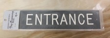 Vinyl Door Sign 2" x 8" Engraved "ENTRANCE" 