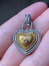 Rhodium plated genuine diamond heart pendant