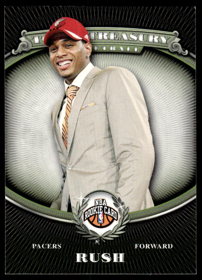 2008-09 Topps Treasury 112 Brandon Rush Indiana Pacers RC Basketball Card