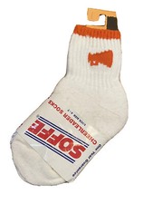 Vintage Soffe Cheerleader Socks Size 5-7 White/Orange Brand New Old Stock NWT