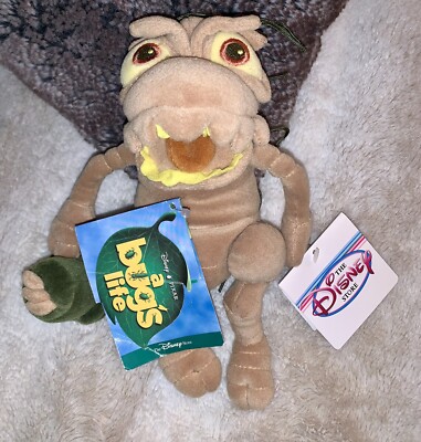 PT Flea A Bug's Life Pixar Disney Store Mini Bean Bag Pixar Toy Plush NWT