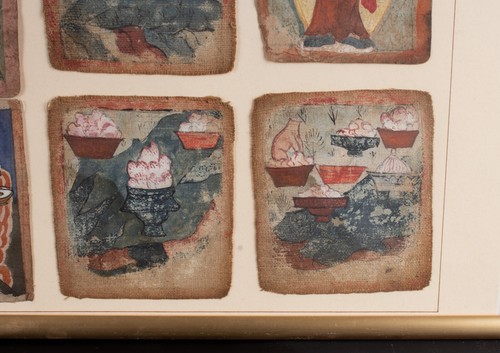 Zwanzig Antike Ritual Tsakli , buddhistische Miniatur Malereien , Tibet 19. Jh. - Bild 13 von 14