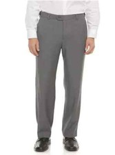 Covington Classic Perfect Dress Pant Flat Front Size 32x32 Grey
